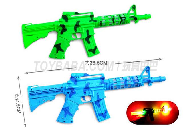 86-115b electric voice submachine gun with colorful light music (two-color mixed)