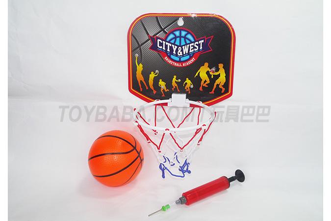 Small hang a wall to basketball board with a pump