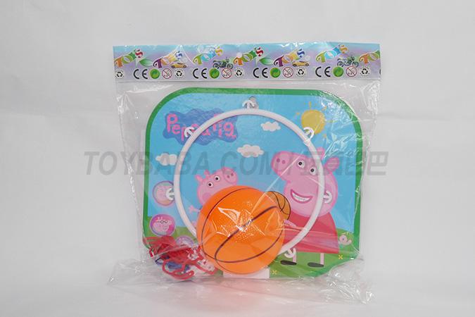 Small hang a wall to basketball board (PIPI pig) with bottle blowing the ball
