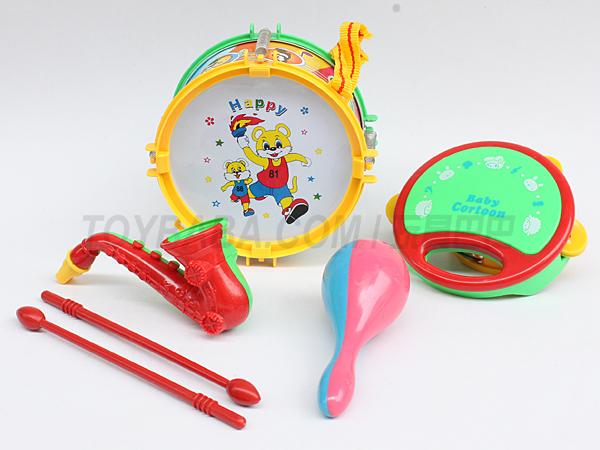 6.5-inch dance drum + 2 drum hammer + 1 small sand hammer + large bell + horn