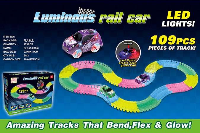 109pcs noctilucent acrobatic racing soft track