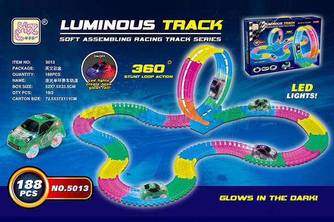 Luminous single ring racing track