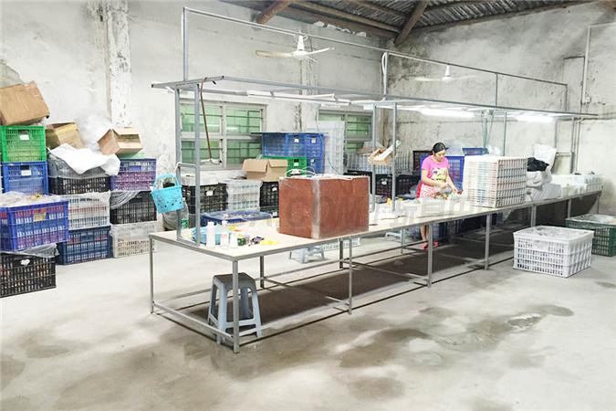 Assembly workshop of enamel toy processing factory