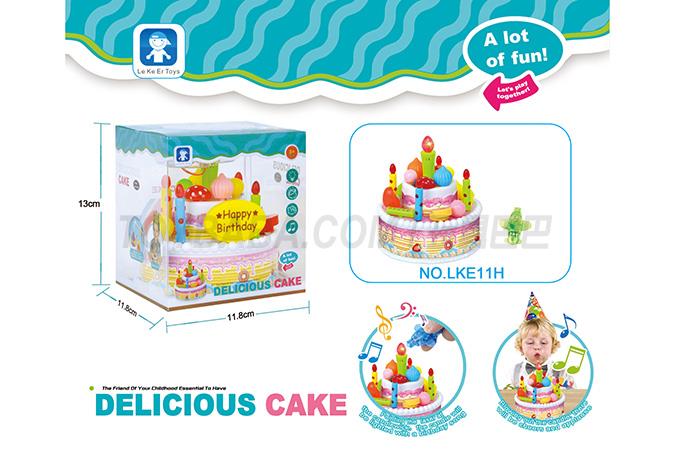 Children’s family fun puzzle game birthday gift simulation fun birthday music cake
