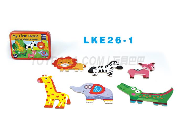 Jigsaw Puzzle Children’s intelligence toy puzzle puzzle puzzle animal world six in one jigsaw puzzle
