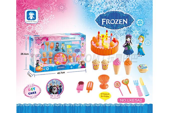 Children’s family fun puzzle game birthday gift simulation fun ice and snow cake set