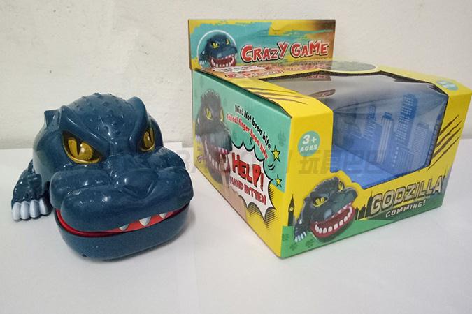 English Godzilla tooth pulling trick toy bite