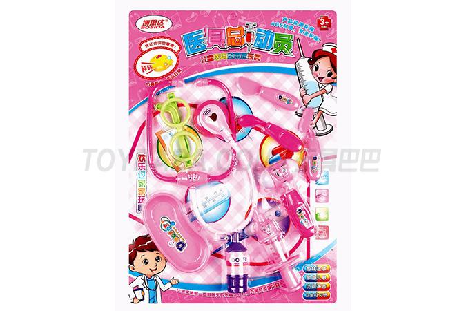 Children’s plastic home toys play the role of home plastic medical tools toy medical tools (sound and light)
