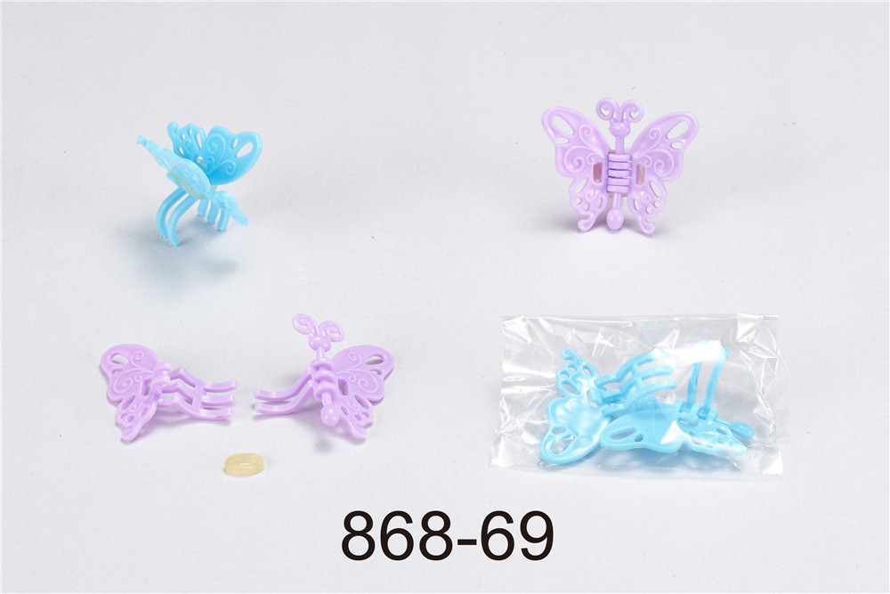 Cartoon butterfly hairpin self-contained small toy gift