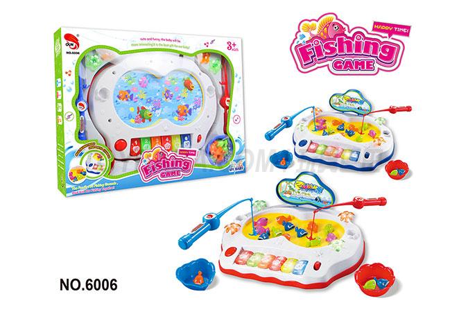 Electric toy parent-child fishing toy desktop game (2-color mixing)