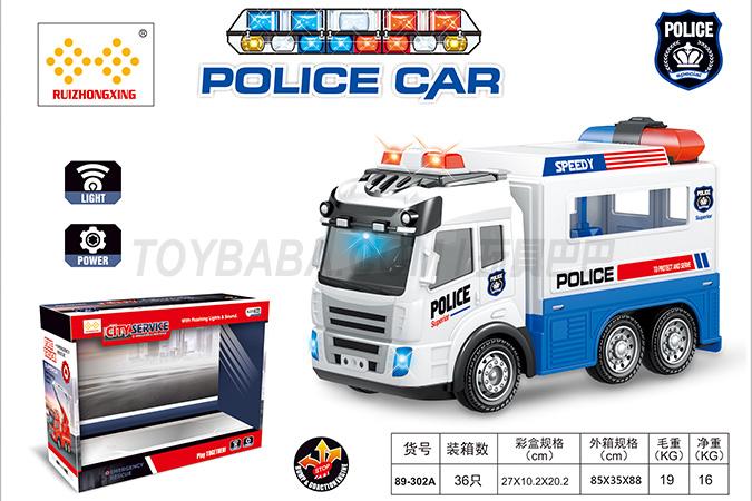 Children’s toy car series electric universal police car with light and music