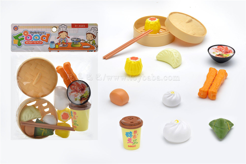 Food toys breakfast tableware family toys