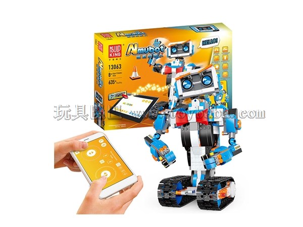 App version small particle assembly remote control building block programming series programming robot (635 / PCS)