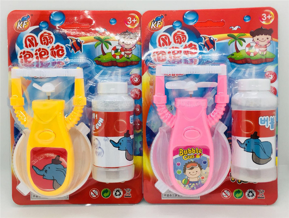 Electric bubble gun + fan (100ml) in Chinese and English packaging