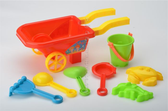 Hand push beach car combined stall toy