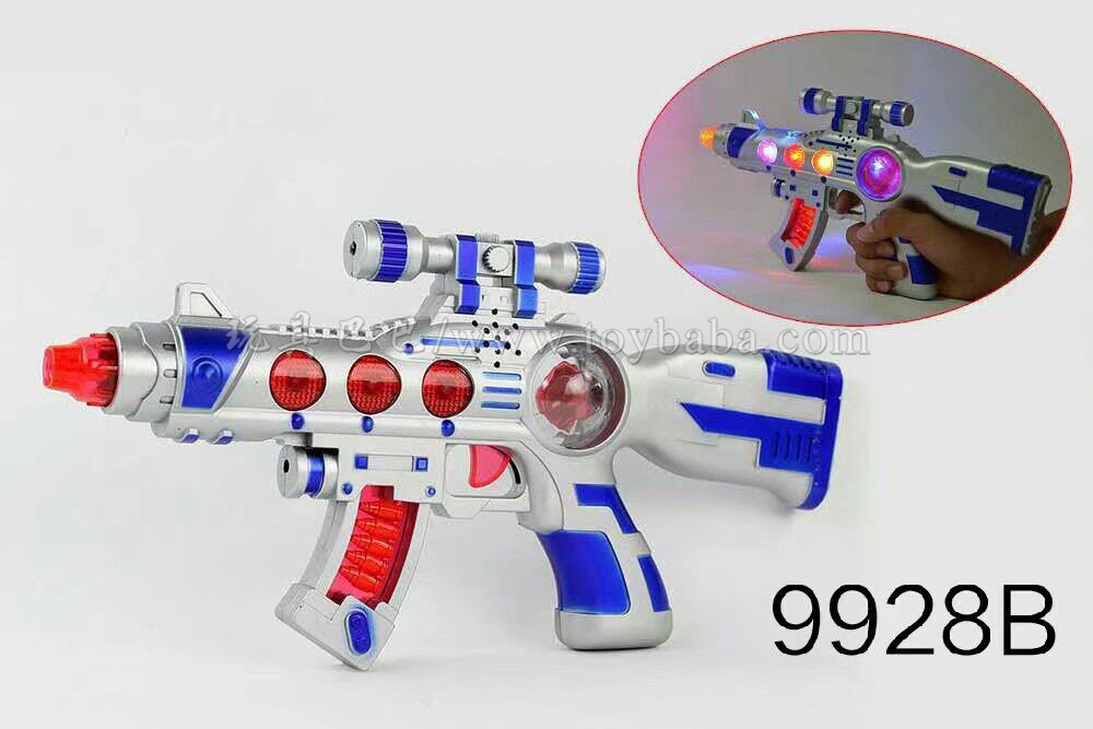 Electric flash eight tone gun stall toy