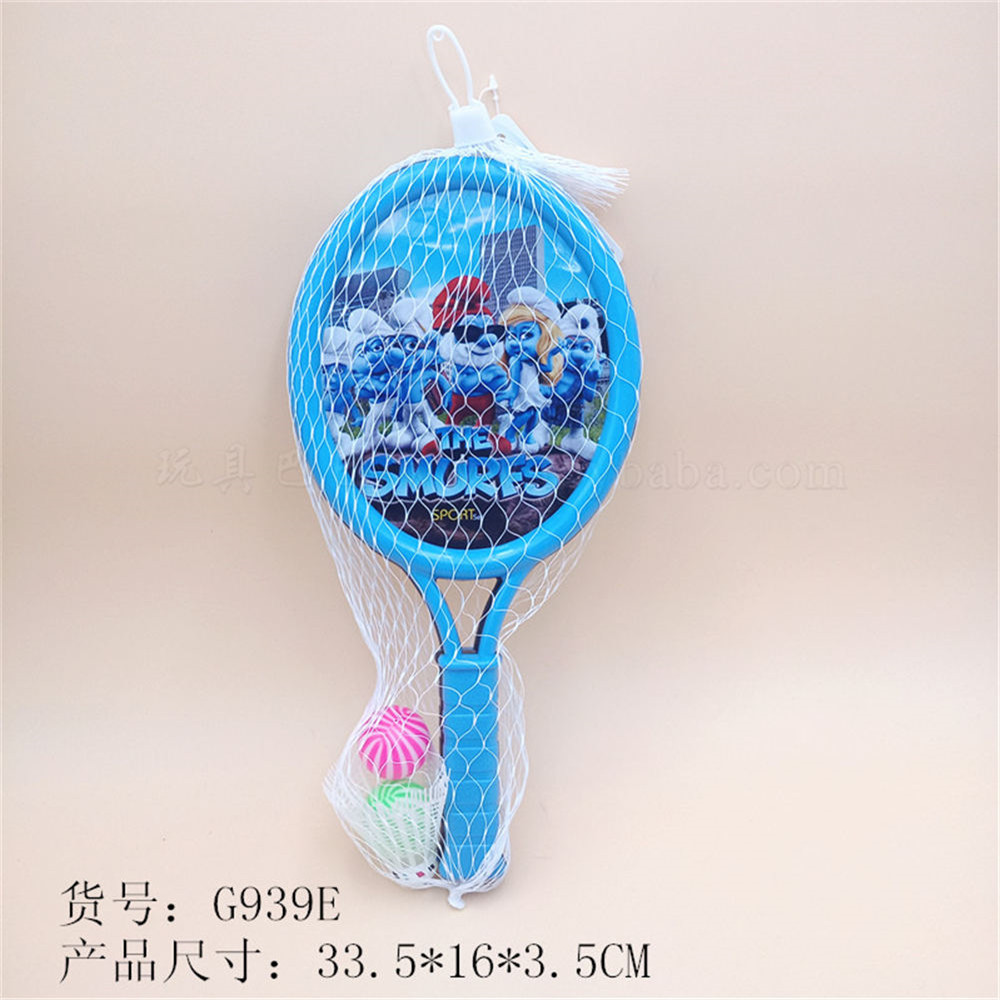 Little oval Smurfs racket sports toy
