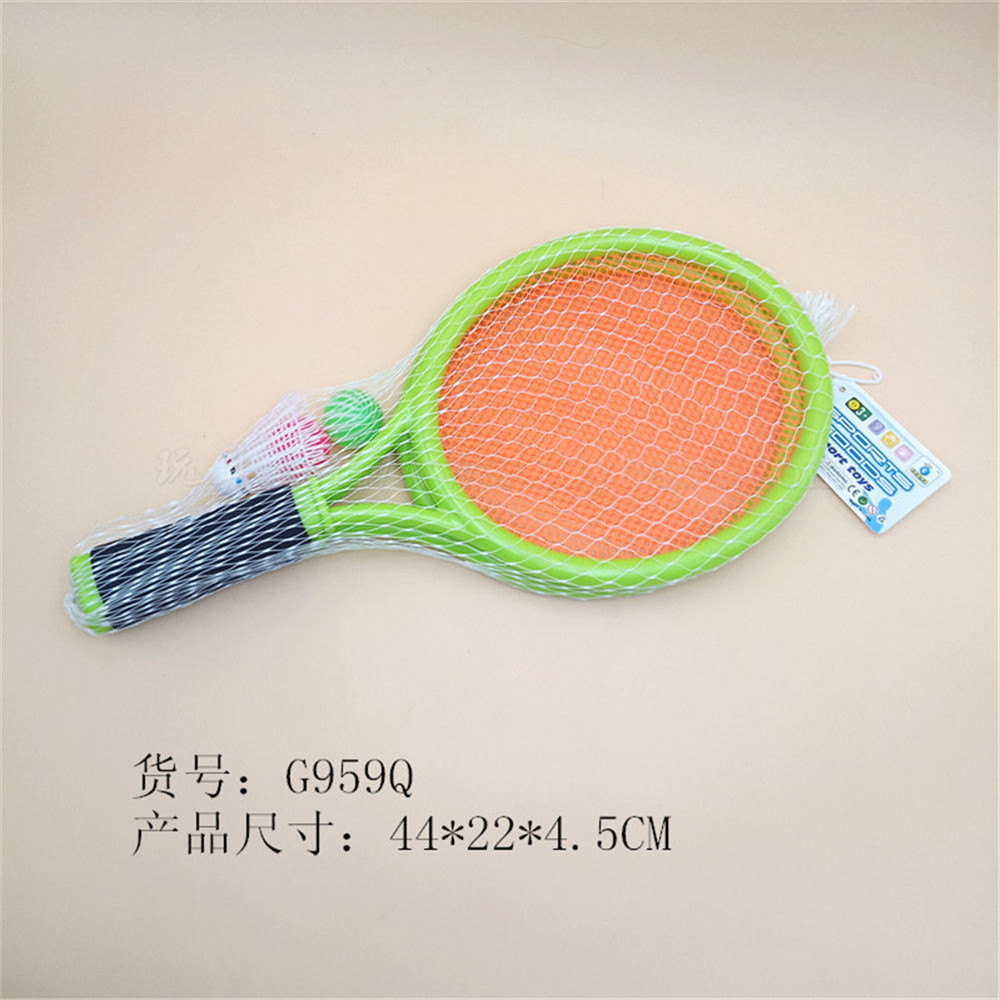 Large oval tennis racket with handle sports toy