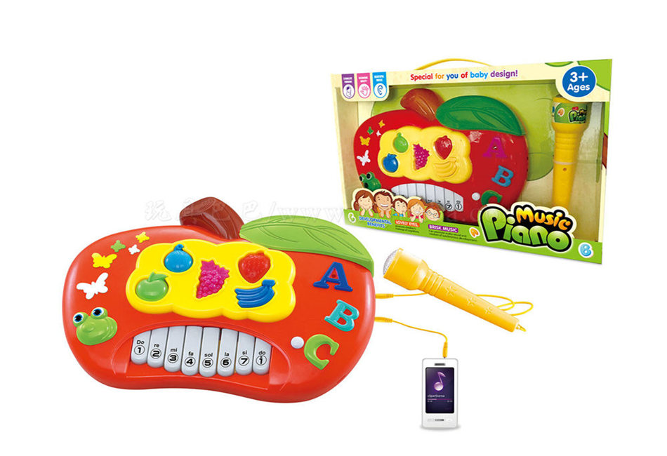 Apple electronic organ musical instrument toy