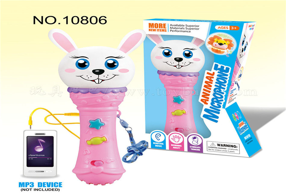 Cartoon rabbit microphone musical instrument toy