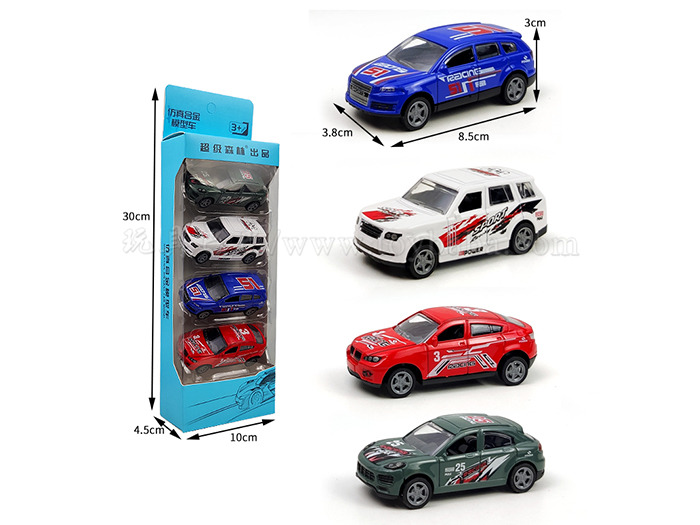 SUV racing (4 models) alloy car toys