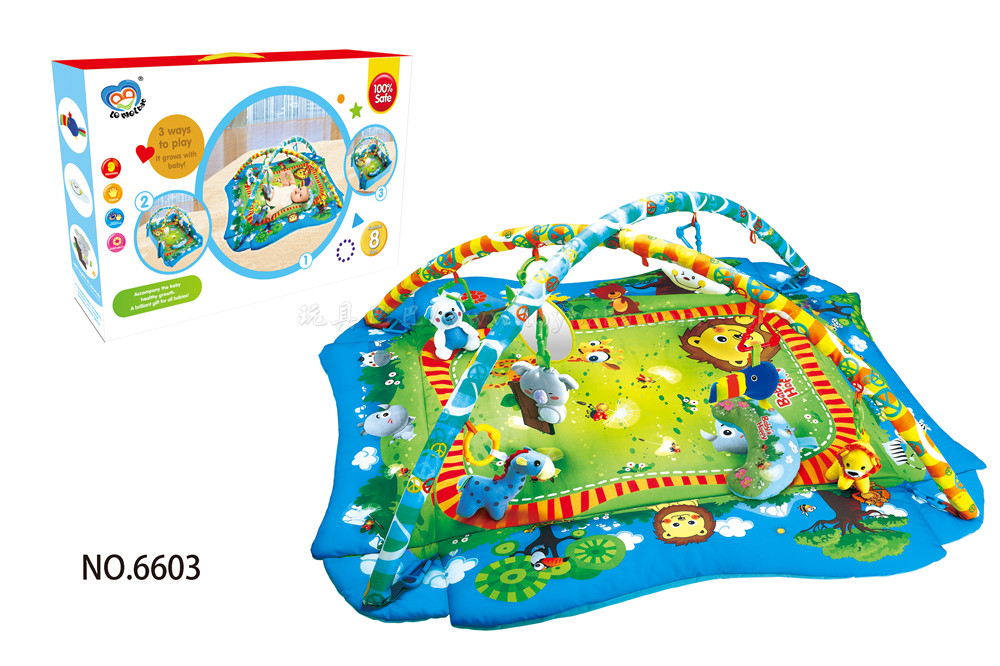 Grassland carpet (music with light) baby carpet with Bell and plush