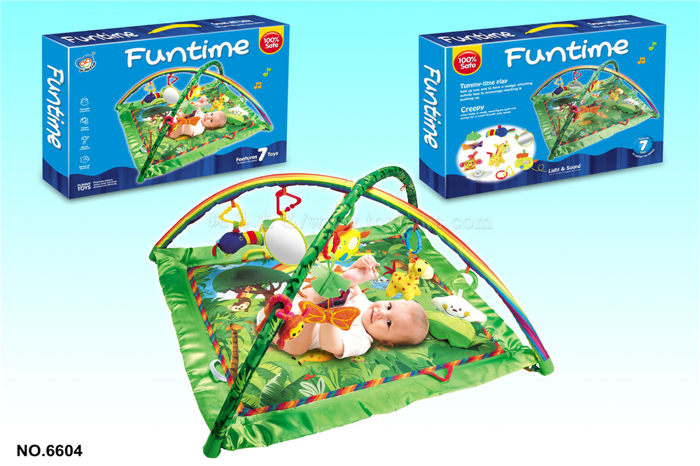 Rain forest carpet (music with light) baby carpet with Bell and plush