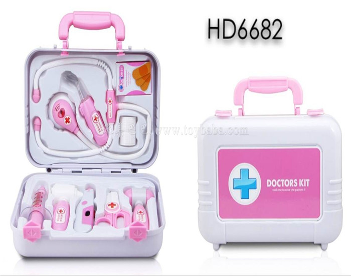 Medical tools women’s ABS portable box 10pcs medical tools toys family toys (light, sound, power pack ag10 * 8)