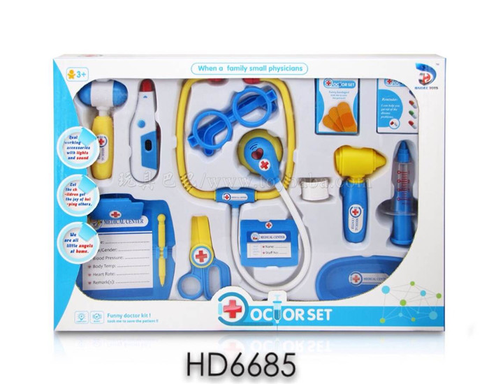 Medical tools men’s assembled 14pcs medical tools toys family toys (light, sound, power pack ag10 * 6)