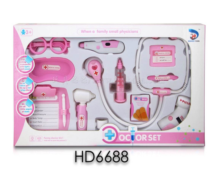Medical tools women’s assembled 13PCS medical tools toys family toys (light, sound, power pack ag10 * 8)