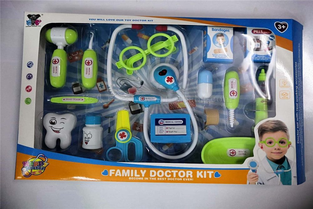 Medical tools men’s assembled 16pcs medical tools toys family toys (light, sound, power pack ag10 * 2)