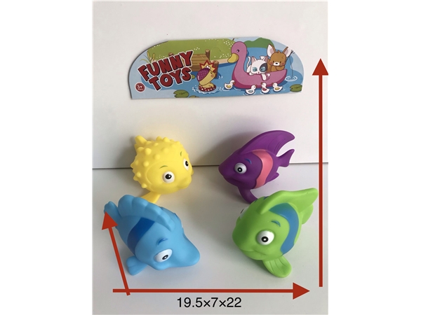 Four kinds of enamel fish doll toys