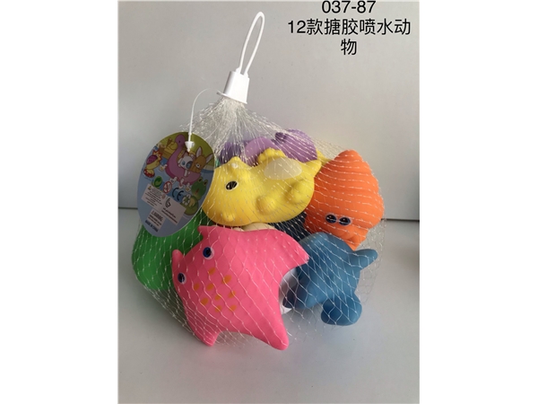 12 plastic lined water spray animal doll toys
