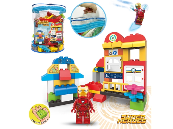 Iron Man compatible LEGO large particle building blocks (60pcs)