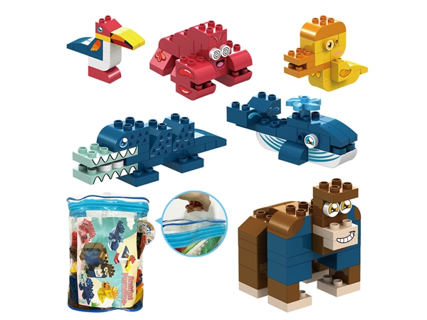 Versatile animal compatible LEGO large particle building blocks (119pcs)