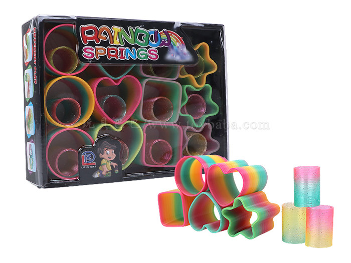 Medium odd shape + circular mixed rainbow circle educational toys novelty toys (gold powder 3.3 * 4.7)