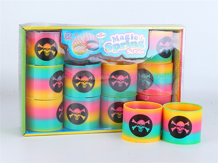 12 printed skull rainbow circle puzzle toys novel toys