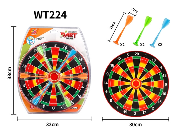 Magnetic dart sports toy