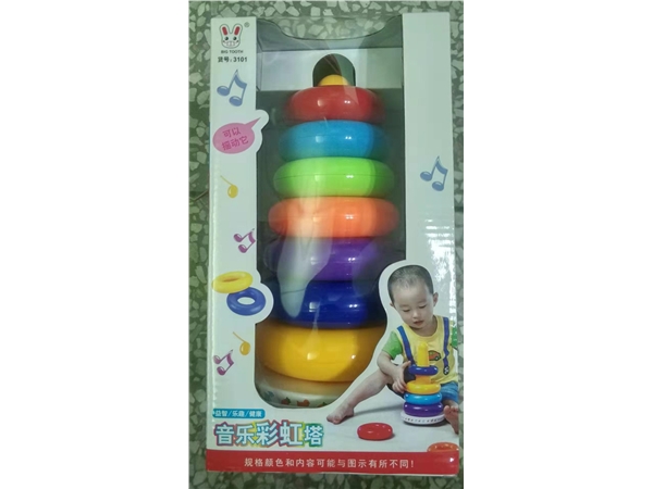 Seven rainbow educational toys ferrule tower