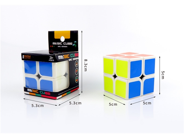 5cm second-order white background labeling magic cube