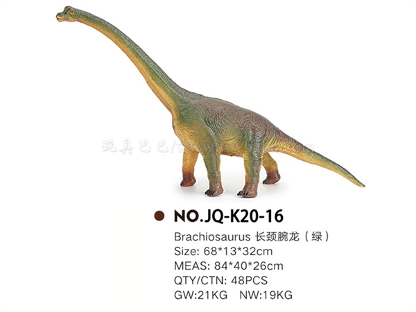 Long necked Brachiosaurus with IC sounding, enamel filled cotton (green)