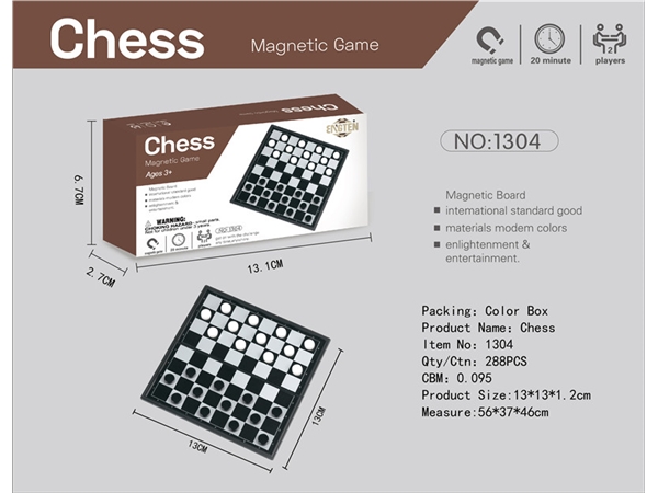 Magnetic international checkers