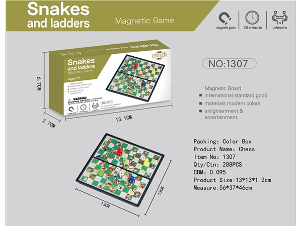 Magnetic snake ladder game chess
