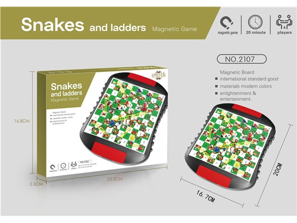 Magnetic snake ladder game chess