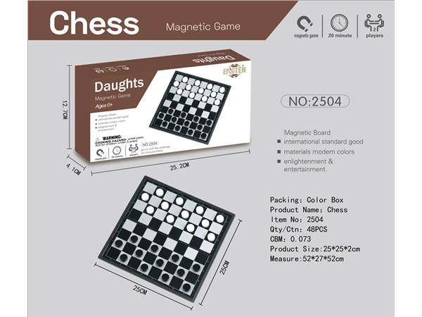Magnetic international checkers