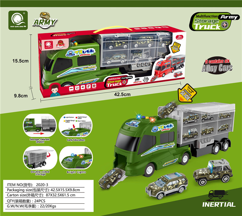 Electric inertia military storage truck (with 6 alloy vehicles)