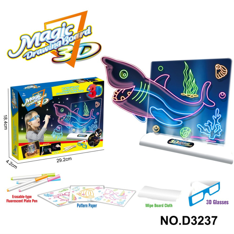 3D灯光画板（配眼镜）-海洋版(英文包装）
