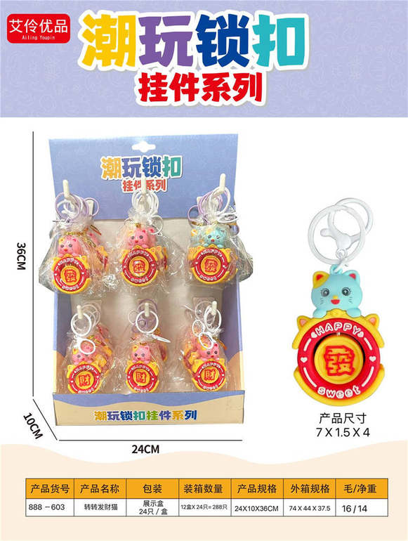 转转发财猫24PCS