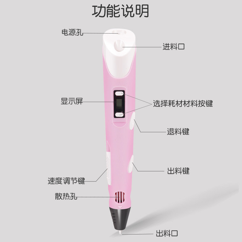 3D打印笔高温立体绘画涂鸦画笔_3D打印笔