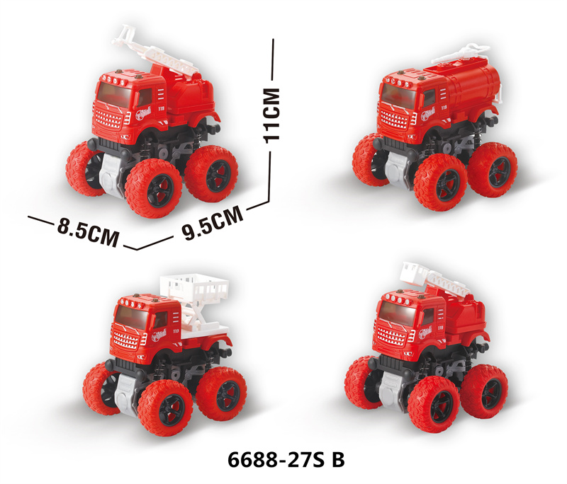灯光齿轮双惯性工程车玩具惯性车玩具（12只（12只装）_6688-27SB